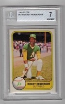 1981 Fleer Rickey Henderson Oakland Athletics #574 Baseball Card - Becket 7 - $22.26