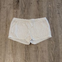 Rewind Pull On Lace Short Shorts ~ Sz M ~ Low Rise ~ Off White ~ 2.5&quot; Inseam - £13.66 GBP