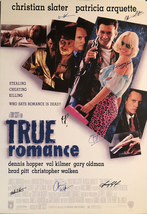 TRUE ROMANCE signed movie poster - 27 by 40 - $180.00