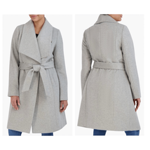Cole Haan Signature Slick Wool Blend Wrap Shawl Collar Coat, Gray, Size ... - $2,965.31 MXN