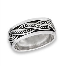 Celtic Weave Spinner Ring 925 Sterling Silver Worry Fidget Anti Anxiety Band - £31.96 GBP