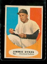 Vintage 1961 TOPPS Baseball Trading Card #222 JIMMIE DYKES Indians Manager - £6.63 GBP