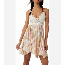 Free People Women&#39;s Pastel Adella Lace Mini DressV Neck Adjustable Strap... - $46.43