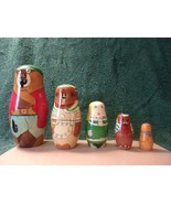 Vintage Nesting Dolls - Golden Locks &amp; the 3 Bears - 5 Piece - $467.67 MXN