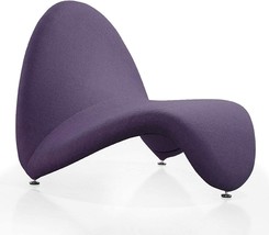 Manhattan Comfort Moma 32.3&quot; Single, Purple, Mid Century Modern Wool Blend - £495.76 GBP