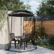 vidaXL Mosquito Net for Umbrella 220 Mesh Black 118.1x90.6&quot; - $86.31
