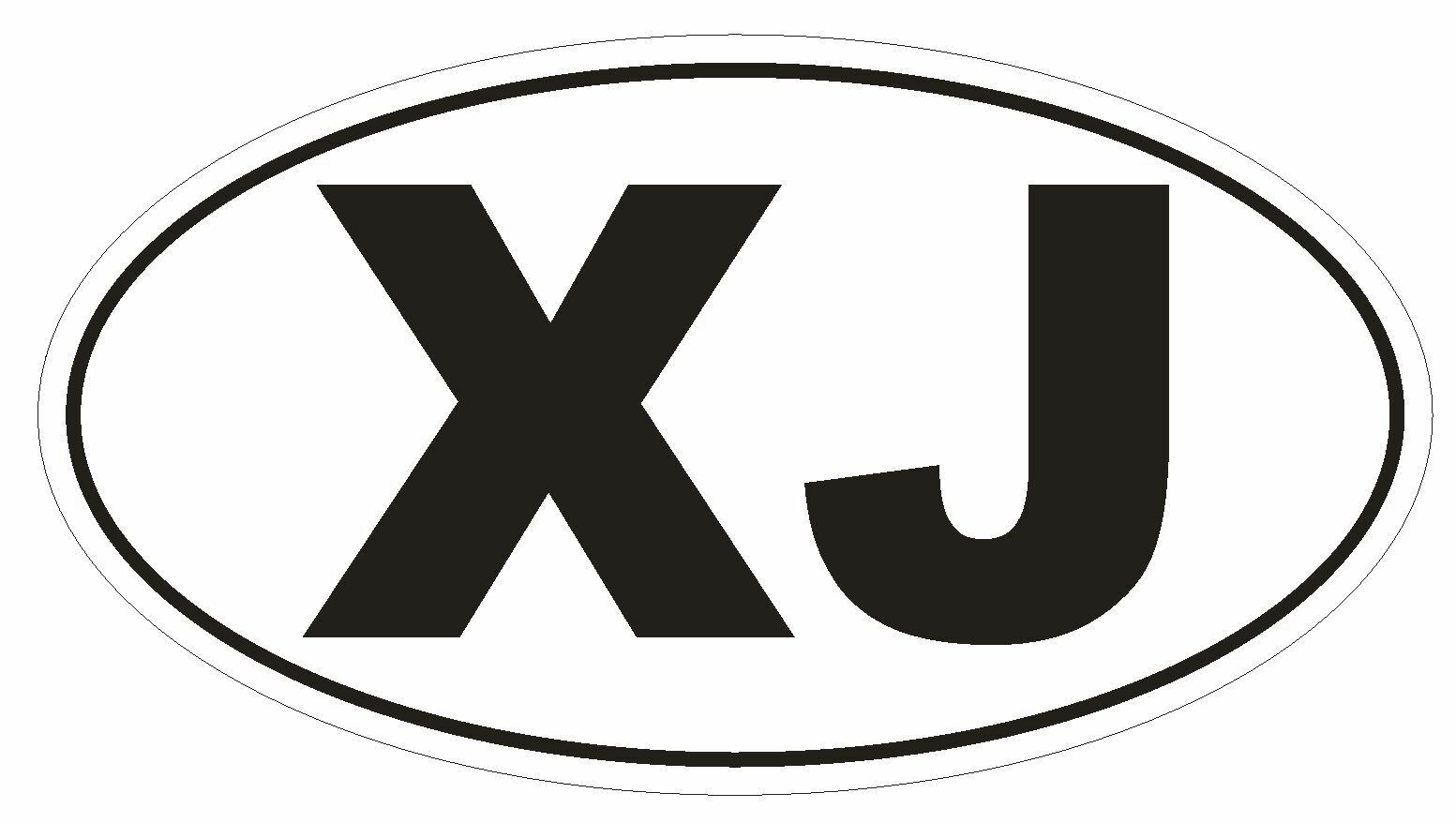 XJ Oval Bumper Sticker or Helmet Sticker D155 Euro Oval offroad 4 wheel Cherokee - $1.39 - $75.00