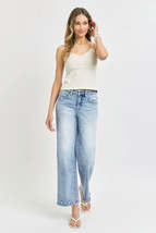 RISEN Tummy Control High Rise Crop Wide Leg Jeans Size 24 - 3XL - $65.00