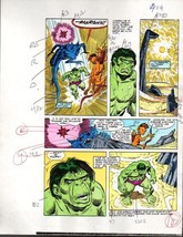 1985 Incredible Hulk 309 original color guide art page: Sal Buscema,Marv... - $72.05