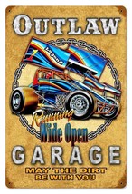 Outlaw Garage Vintage Metal Sign - £23.99 GBP