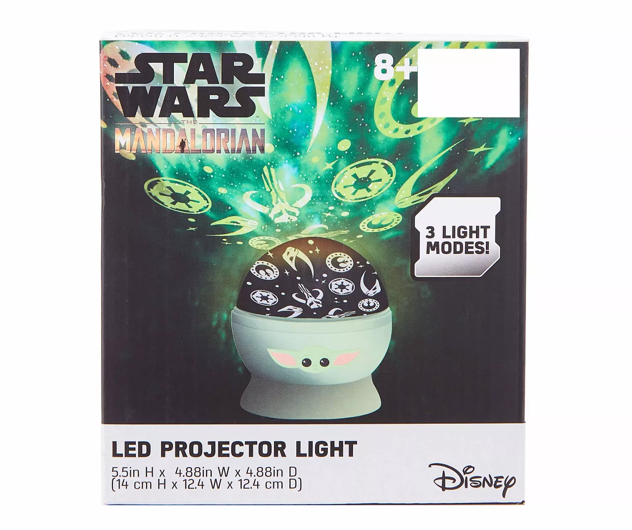 NEW Star Wars Mandalorian Grogu Baby Yoda LED Projector Light Lamp 5.5" 3 modes - $18.95