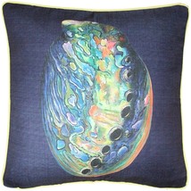 Shoal Cape Abalone Solitaire Throw Pillow 20x20, with Polyfill Insert - £51.91 GBP