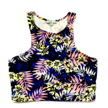 Charlotte Russe Womens Floral Print Multicolor Medium Cropped Tank Top C... - £7.89 GBP