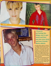 Aaron Carter - Singer - 11" x 8" Teen Magazine Pinup Mini-Poster Clippin... - $6.94