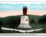 Bataille Monument Lac George New York Ny Unp Wb Carte Postale M19 - $3.35