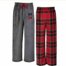Nautica Boy&#39;s 2-Pack Sleep Pants, Red Plaid - Grey, 7 - £8.56 GBP