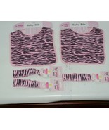 Baby Ganz Girl Pink Black Zebra Pattern Pacifier Clip Matching Bib Gift Set - £14.15 GBP