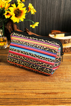 Multicolor Serape Leopard Make up Storage Bag 14*19CM - $3.58