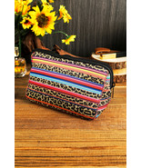 Multicolor Serape Leopard Make up Storage Bag 14*19CM - $4.95 CAD