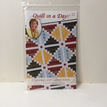 Chimneys and Cornerstones Quilt Pattern Eleanor Burns Quilt in a Day 46" x 60" - $12.86