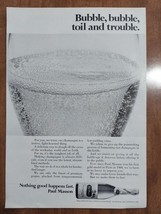 Paul Masson Champagne 1970 Vintage Print Ad Bottle On Its Side Bubbly Glass - $8.90