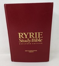 Ryrie Study Bible Expanded Edition NIV Red Letter Moody Press 1994 Vintage 90s - £15.81 GBP