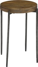 Hekman Furniture Chicago Side Table, Solid Slab Top, Forged Metal Iron Base And - £275.61 GBP