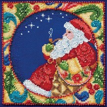 DIY Mill Hill Santa Jim Shore Christmas Holiday Bead Cross Stitch Picture Kit - £15.88 GBP