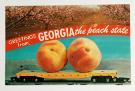 Greetings from Georgia GA Peach State Large Letter Tichnor UNP Postcard c1960s - £4.72 GBP