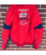 Bill Elliott  Budweiser Embroidered Red Jacket XL Made In USA NASCAR Vin... - £32.51 GBP
