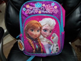 Disney Princess Frozen 16&quot; Backpack Anna Elsa Book Bag New Last One - £16.77 GBP