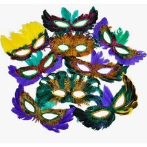 Mardi Gras Masks Masquerade Costume Halloween Pack of 50 Bulk Carnival Party - £47.47 GBP