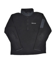 Marmot Polartec Fleece Jacket Mens L Black Lightweight 1/2 Zip Sweatshirt - £21.65 GBP