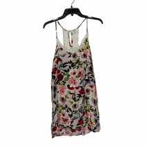 Umgee Tank Top Size Medium White With Multi Color Floral Womens Cotton Blend  - £14.97 GBP