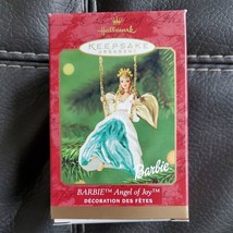 Angel of Joy Barbie NEW Hallmark 2000 Ornament SWING Teal White Dress WINGS - £11.13 GBP