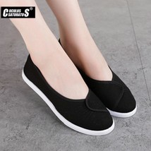  women fashion canvas lightweight loafers female shoes woman durable rubber shoes nurse thumb200