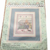 Bucilla Playpen Bunny Cross Stitch 8x10 Daisy Kingdom Baby Nursery Embro... - $13.41