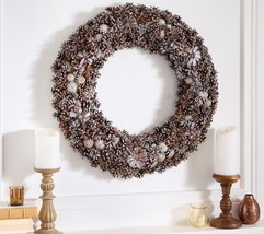 Ebenezer &amp; Co. 28&quot; Flocked Natural Pinecone in - £154.87 GBP