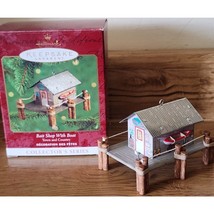 Fishing Ornament Bait Shop Boat Pressed Tin Keepsake Hallmark Christmas ... - $11.64