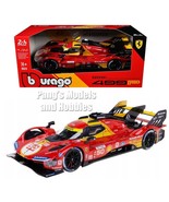 2024 Ferrari 499P #50 w/ Display Base 1/24 Scale Diecast Model by Bburago - $62.18 CAD