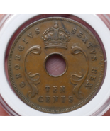 East Africa 1949 George VI 10 Cents Bronze Coin - $9.79