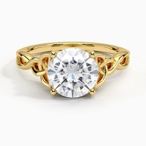 3 Carat Round Cut Lab Grown Diamond CVD Criss Cross Style Ring E Color V... - £1,997.25 GBP