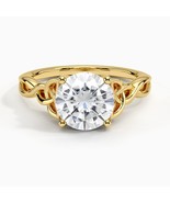 3 Carat Round Cut Lab Grown Diamond CVD Criss Cross Style Ring E Color V... - €2.205,52 EUR