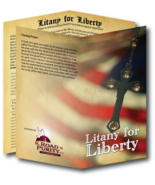 NEW! Litany for Liberty  - Prayer Card / 3&quot; x 6&quot; folded (c) - $3.50+
