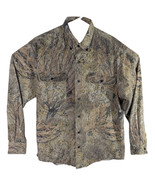 Mens Large Mossy Oak Brush FIELD STAFF Camo Shirt Camouflage Hunting wf640b - $848.21 MXN