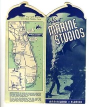 Marine Studios Die Cut Brochure Marineland Florida 1950&#39;s Oceanarium - £14.00 GBP