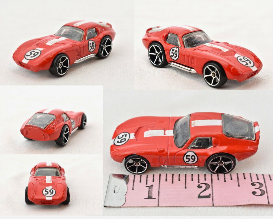 Primary image for Hot Wheels Shelby Cobra Daytona Race car Number 59 Red Die Cast 