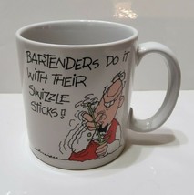 Vintage Schneider Bartenders Coffee Mug Tea Cup Do It With Their Swizzle... - $11.29