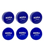 6 Can of 30 mL/ 1 oz NIVEA CREAM Skin Hand CREME moisturizer Metal Tin T... - $10.36