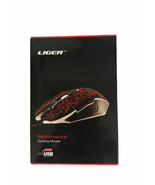 Gaming Mouse 6 Button Wired USB Hi-Speed Performance Illuminating Liger NEW - £19.18 GBP